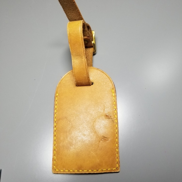 LOUIS VUITTON Vachetta leather luggage tag France - Picture 4 of 13